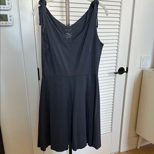 Elegantees Blue A-line Dress with Adjustable Straps
